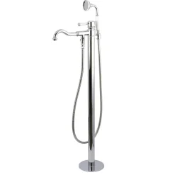 Kingston Brass Paris Freestanding Tub Faucet with Hand Shower and Single Handle