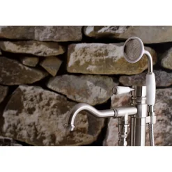 Kingston Brass Paris Freestanding Tub Faucet with Hand Shower and Single Handle