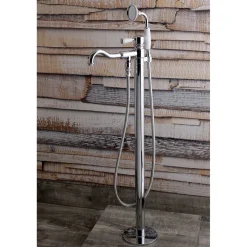 Kingston Brass Paris Freestanding Tub Faucet with Hand Shower and Single Handle