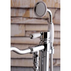 Kingston Brass Paris Freestanding Tub Faucet with Hand Shower and Single Handle