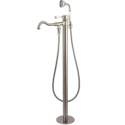 Kingston Brass Paris Freestanding Tub Faucet with Hand Shower and Single Handle
