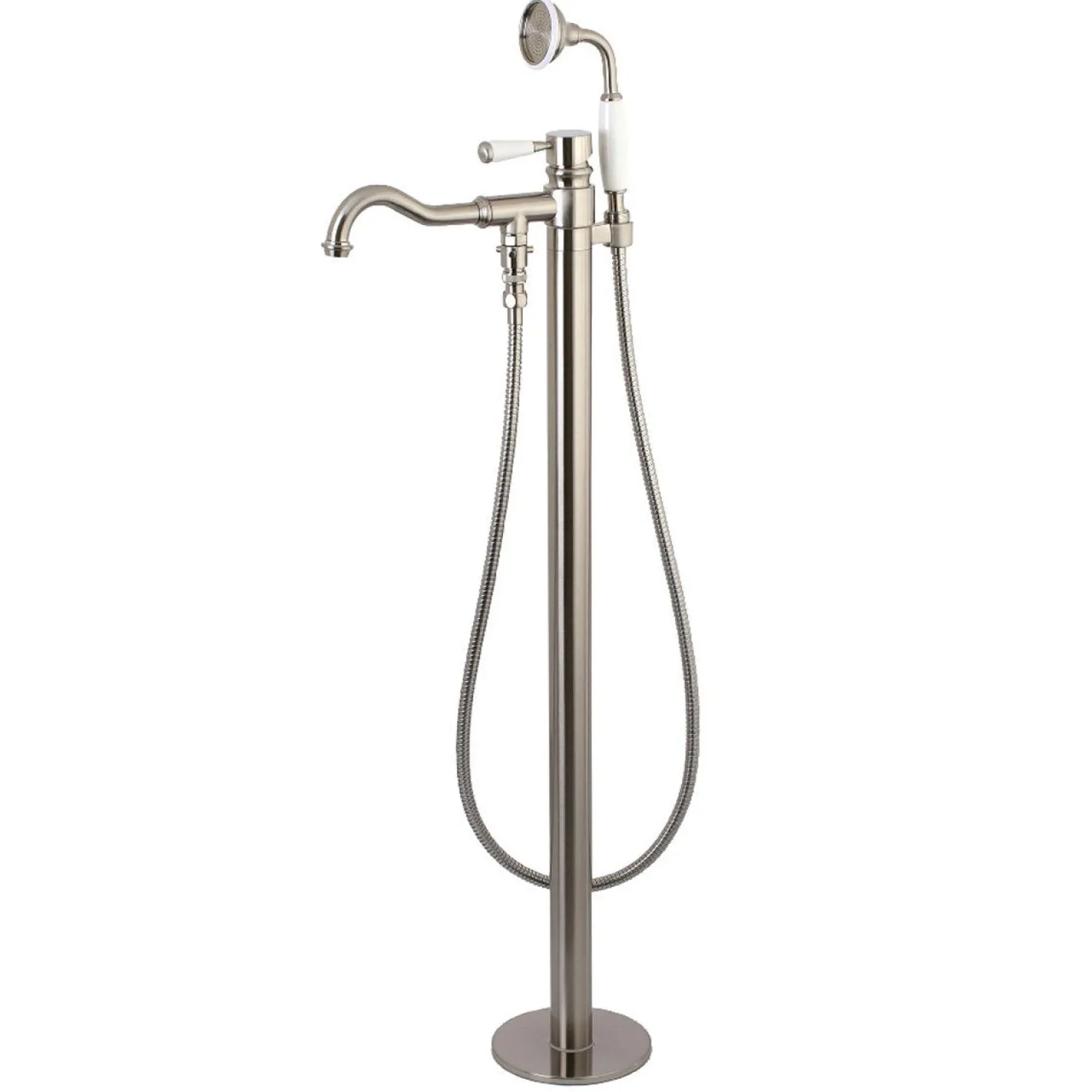 Kingston Brass Paris Freestanding Tub Faucet with Hand Shower and Single Handle