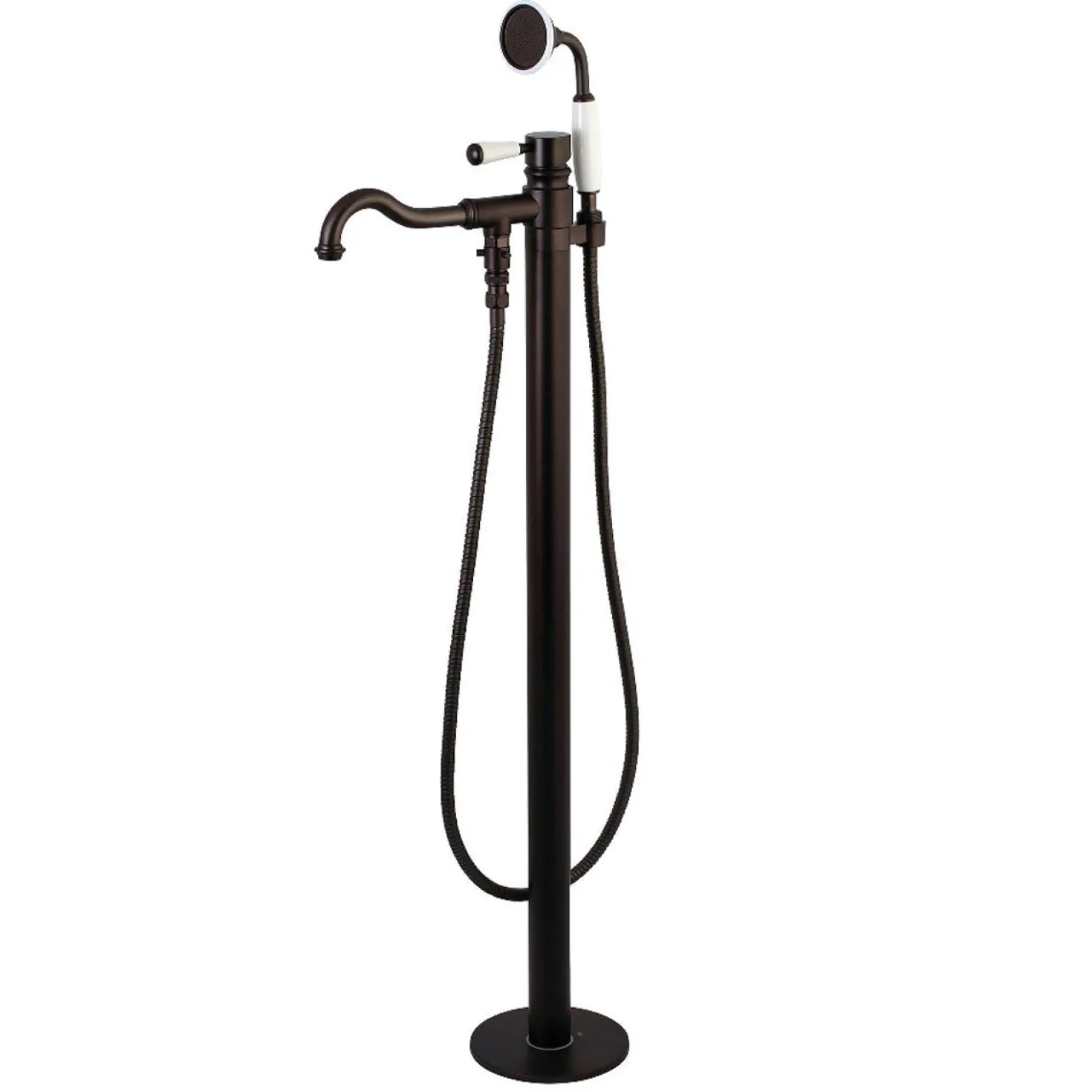 Kingston Brass Paris Freestanding Tub Faucet with Hand Shower and Single Handle