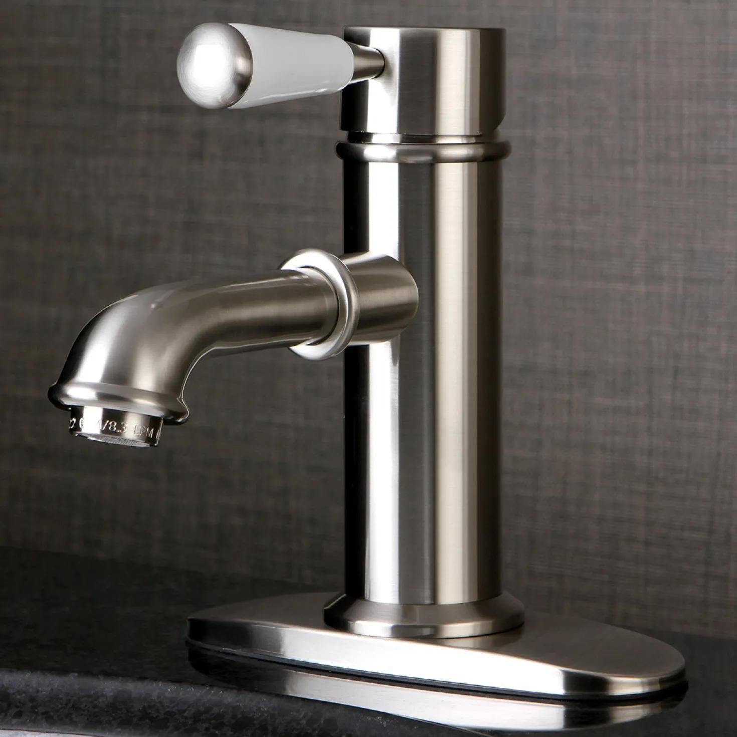 Kingston Brass Paris Single Porcelain Lever Handle Bathroom Faucet
