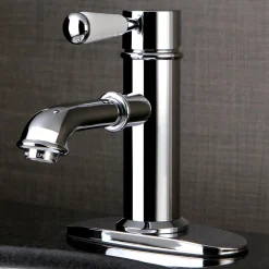 Kingston Brass Paris Single Porcelain Lever Handle Bathroom Faucet