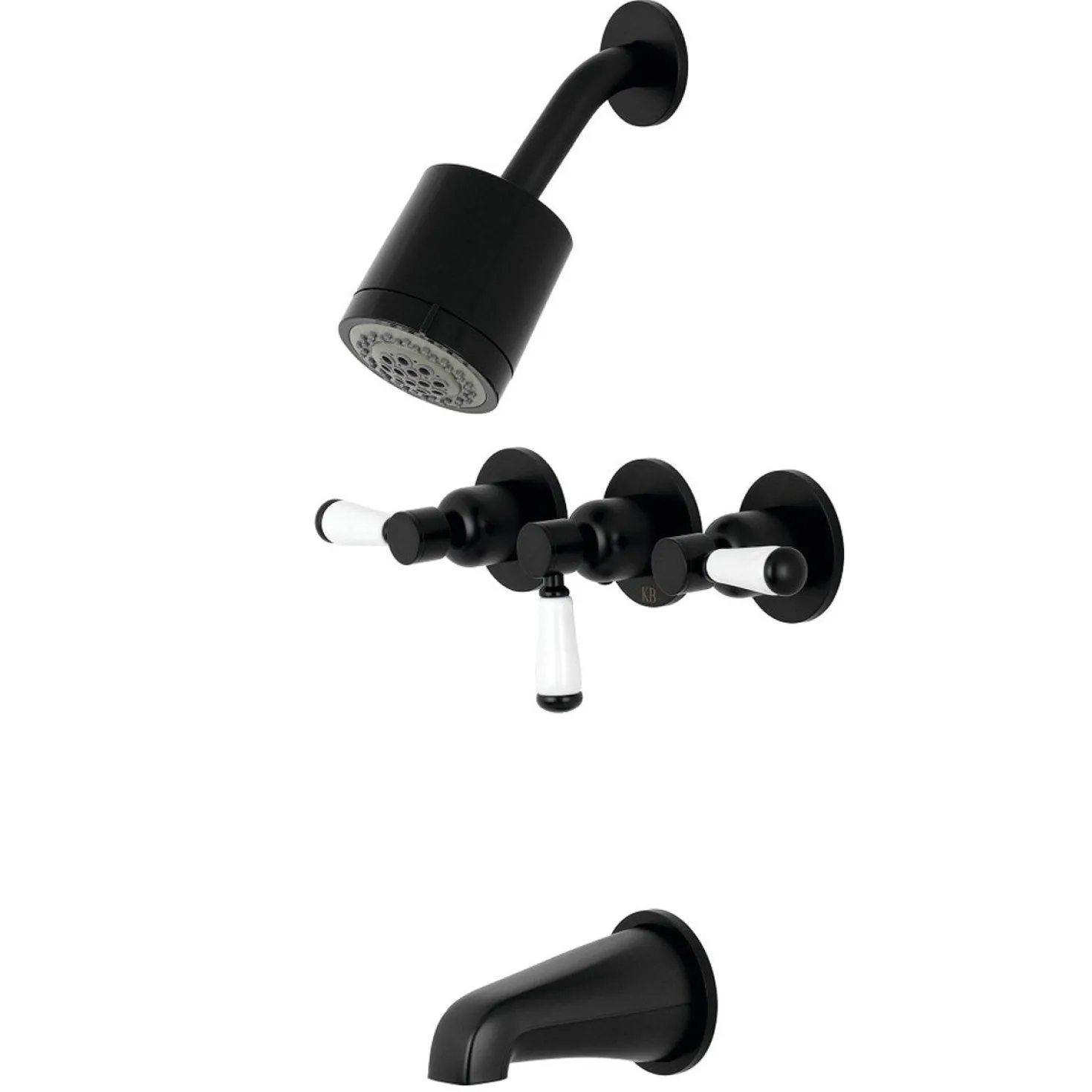 Kingston Brass Paris Three-Handle Tub and Shower Faucet