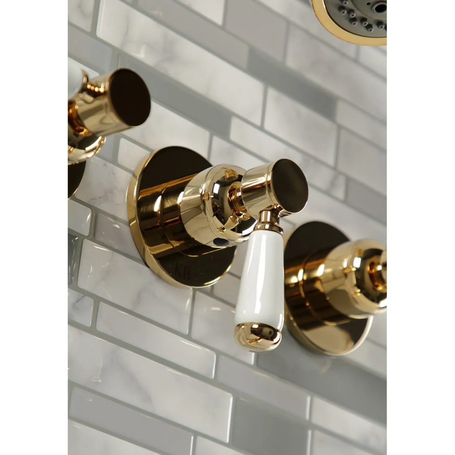 Kingston Brass Paris Three-Handle Tub and Shower Faucet