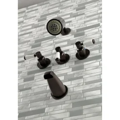 Kingston Brass Paris Three-Handle Tub and Shower Faucet