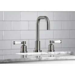 Kingston Brass Paris Widespread Bathroom Faucet with Brass Pop-Up