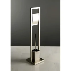 Kingston Brass Pedestal Toilet Paper Holder with Toilet Brush Holder
