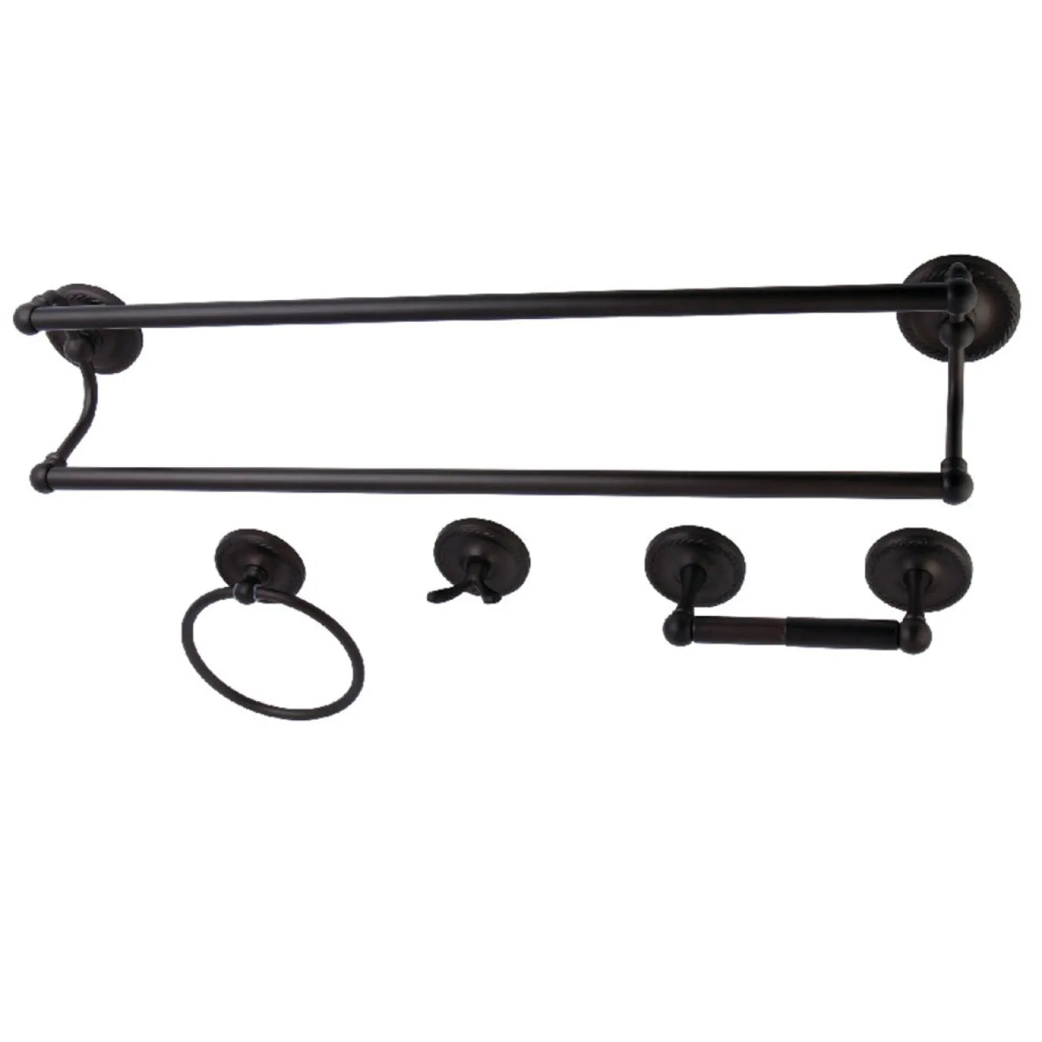 Kingston Brass 4-Piece Bathroom Accessories Set in Oil Rubbed Bronze