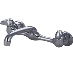 Kingston Brass Proseal 8-Inch Adjustable Centers Wall Mount Kitchen Faucet in Polished Chrome