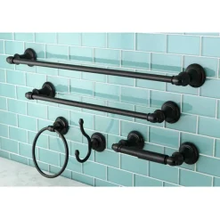Kingston Brass Provence Collection 5-Piece Towel Bar Bath Hardware Set