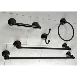 Kingston Brass Provence 5-Piece Bathroom Accessory Set in Black