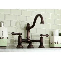 Kingston Brass Restoration Bathroom Bridge Faucet