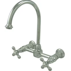 Kingston Brass Restoration 8" Centerset Wall Mount Kitchen Faucet