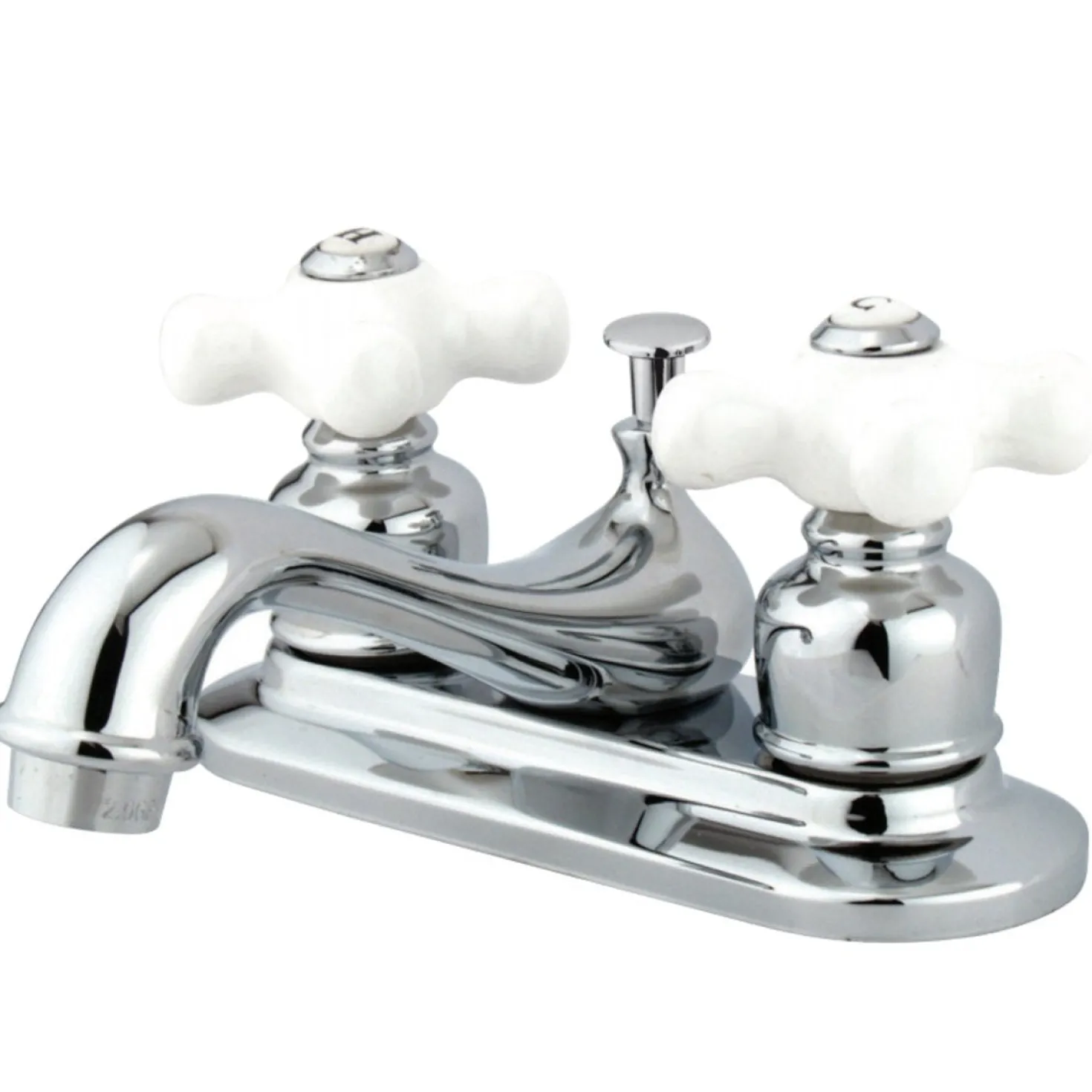 Kingston Brass Restoration 4" Centerset Deck Mount Bathroom Faucet