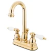 Kingston Brass Restoration Classic Two Handle 4" Centerset Lavatory Faucet with Retail Pop-up