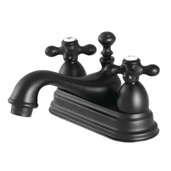 Kingston Brass Restoration Cross-Handle 4-Inch Centerset Bathroom Faucet