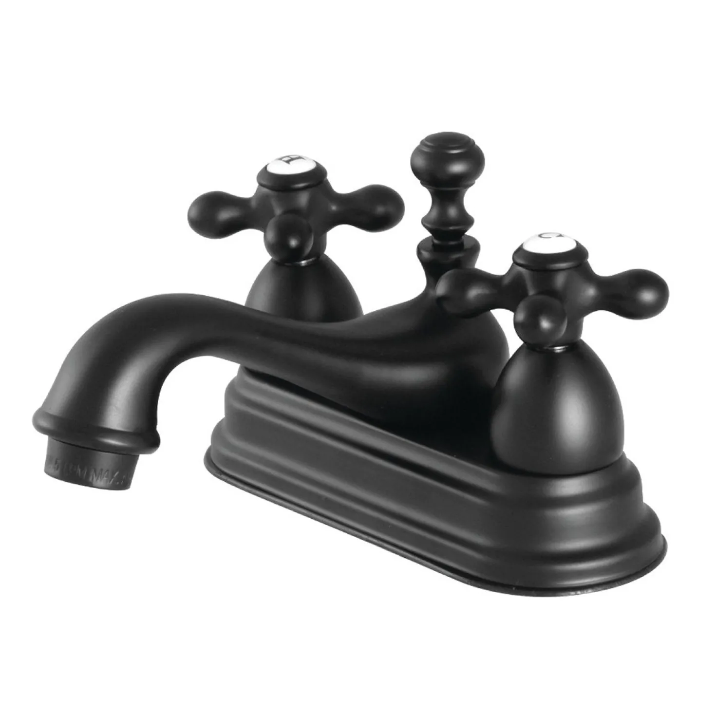 Kingston Brass Restoration Cross-Handle 4-Inch Centerset Bathroom Faucet