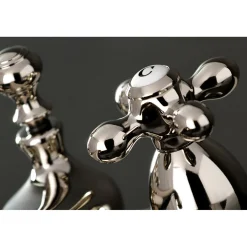 Kingston Brass Restoration Cross-Handle 4-Inch Centerset Bathroom Faucet