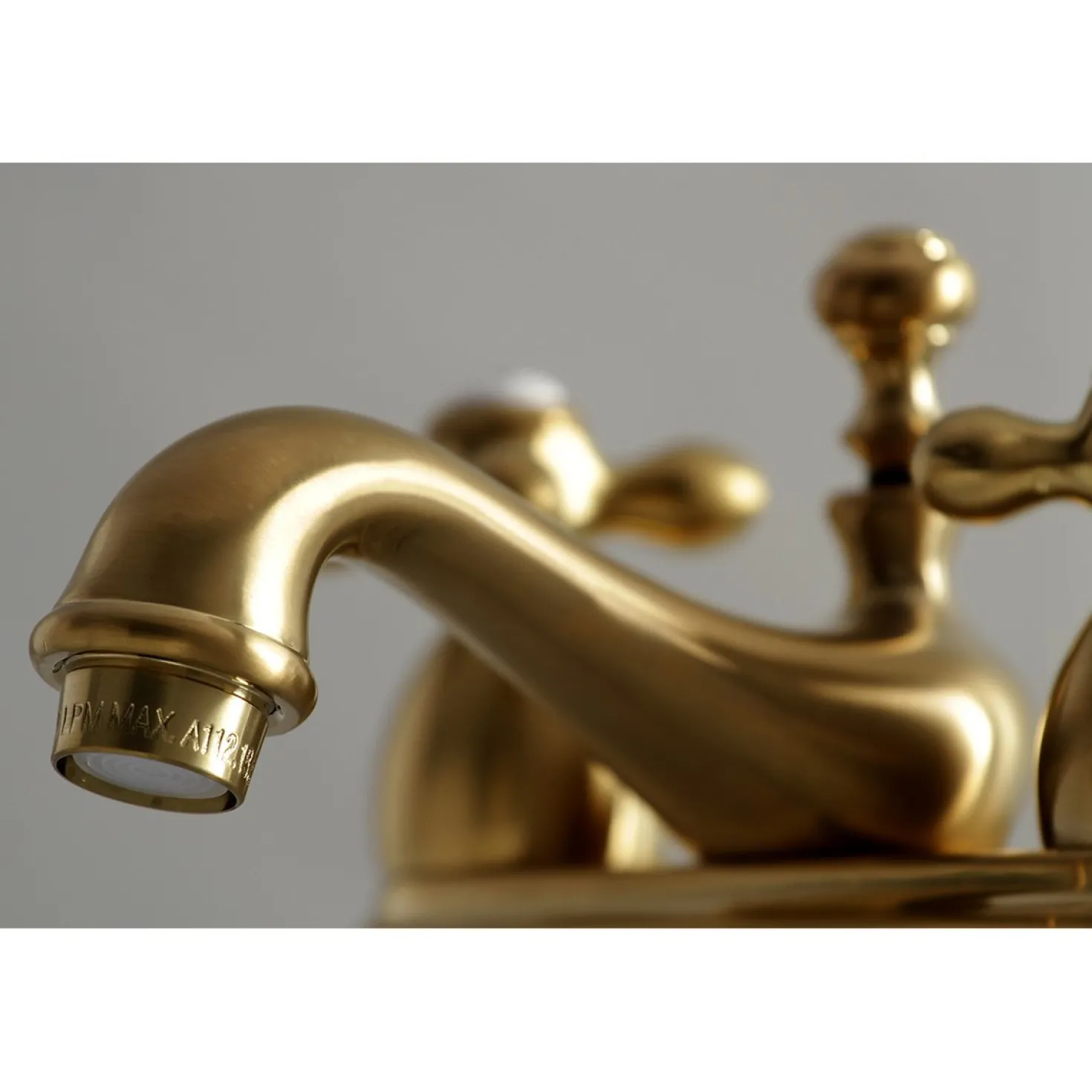 Kingston Brass Restoration Cross-Handle 4-Inch Centerset Bathroom Faucet