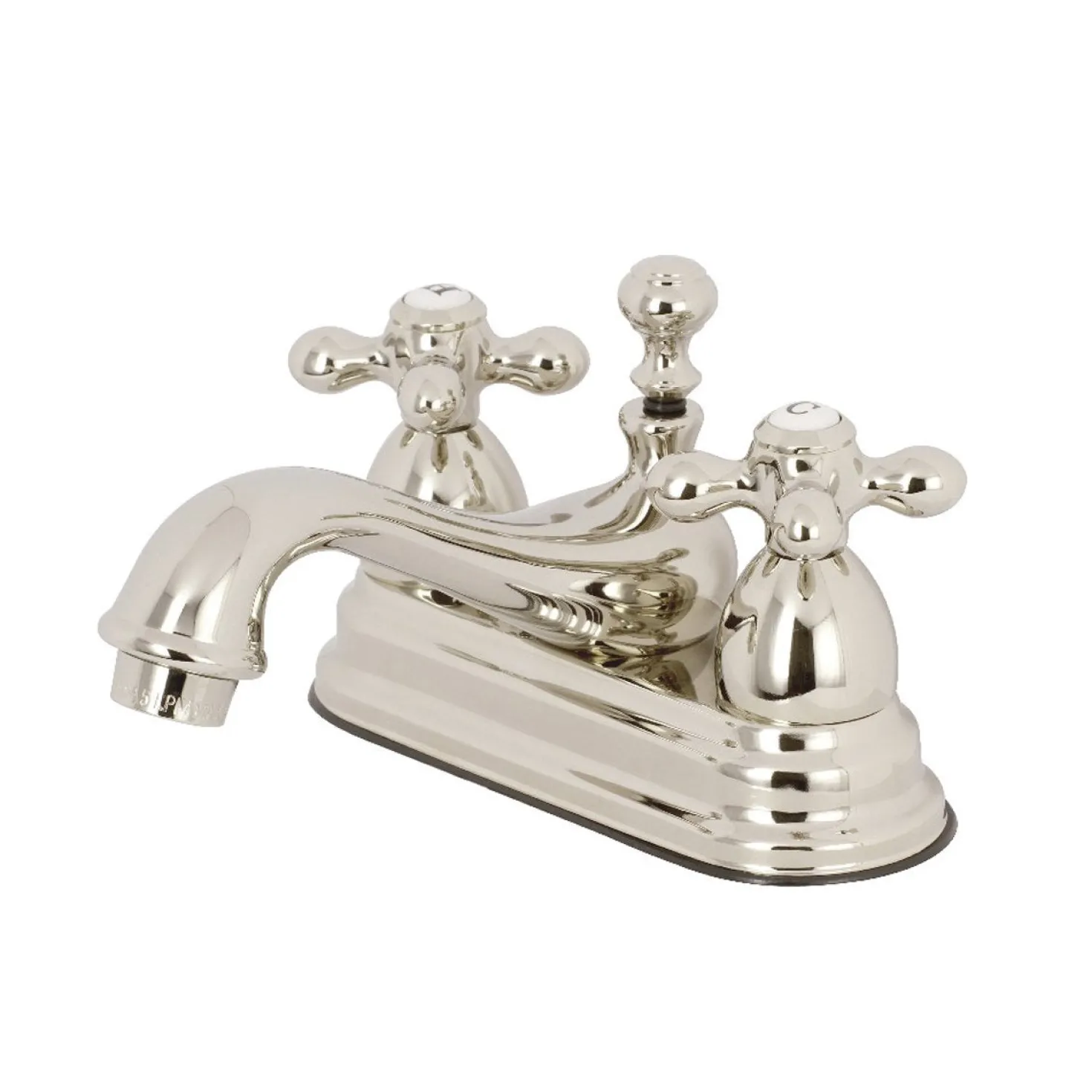 Kingston Brass Restoration Cross-Handle 4-Inch Centerset Bathroom Faucet