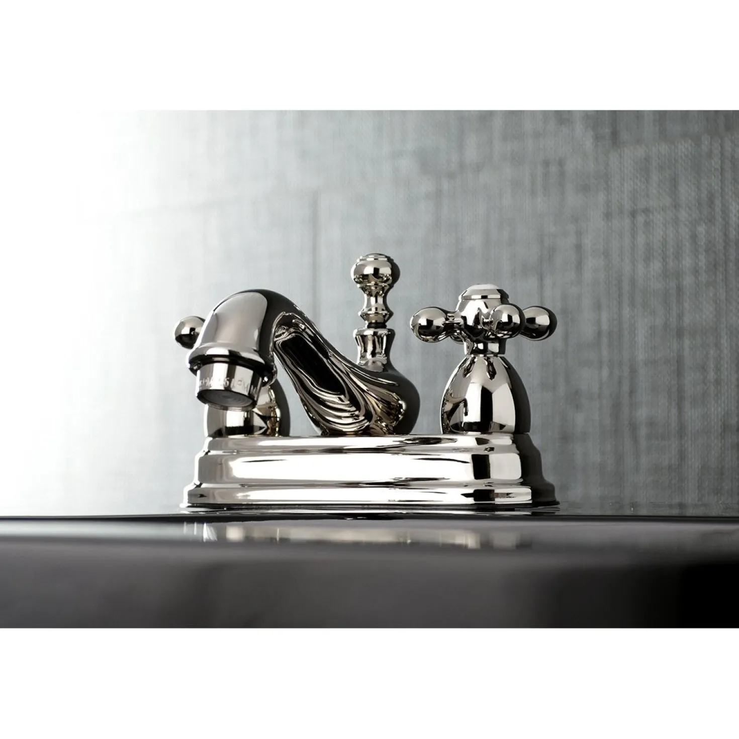 Kingston Brass Restoration Cross-Handle 4-Inch Centerset Bathroom Faucet