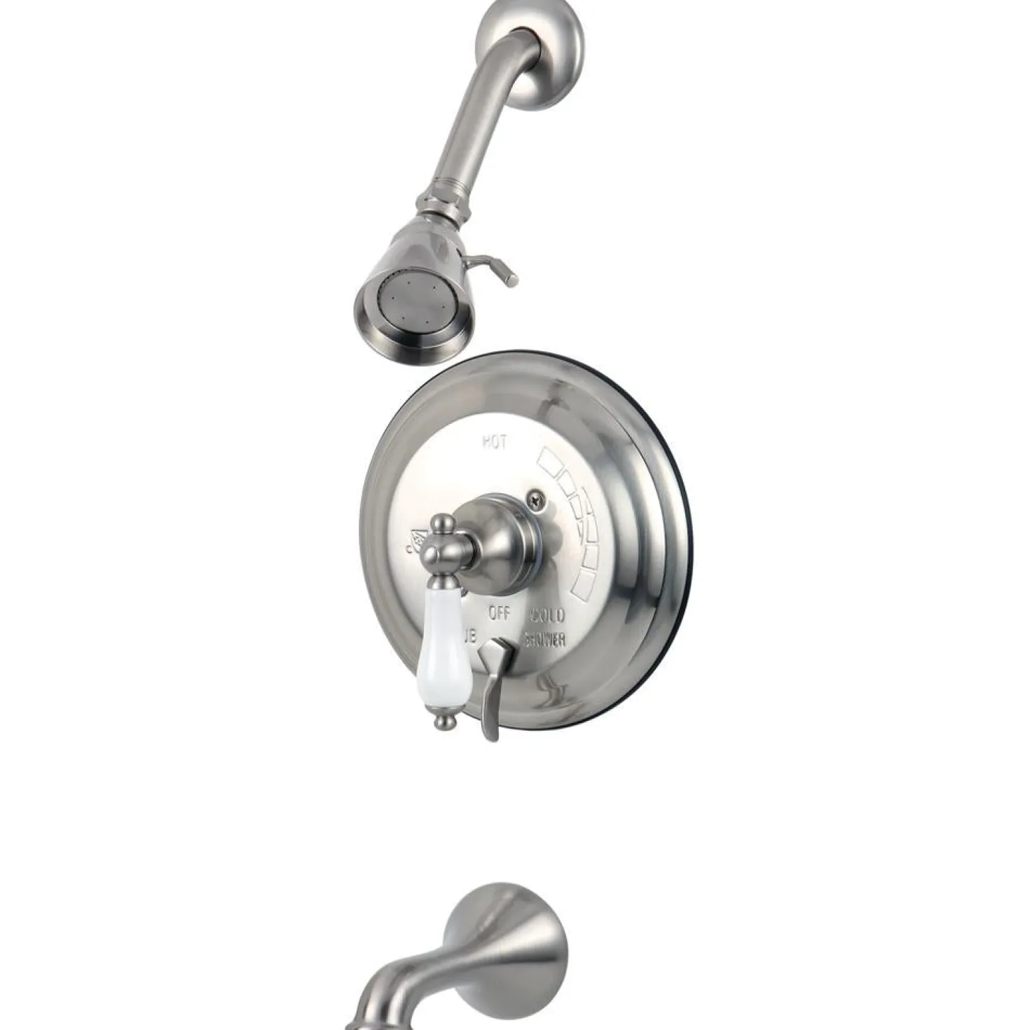 Kingston Brass Restoration Classic Single Handle Solid Brass Tub and Shower Faucet