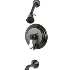 Kingston Brass Restoration Classic Single Handle Solid Brass Tub and Shower Faucet