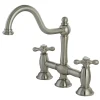 Kingston Brass Restoration Deck Mount Kitchen Bridge Faucet