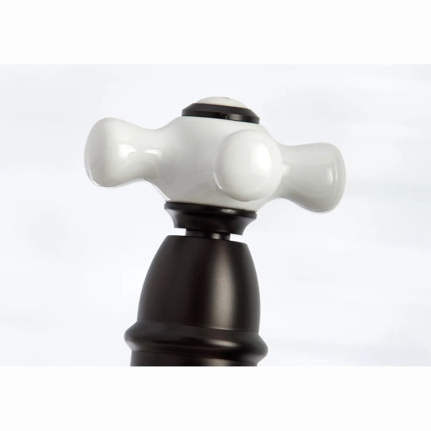 Kingston Brass Restoration Deck Mount 8" Bridge Kitchen Faucet with Sprayer