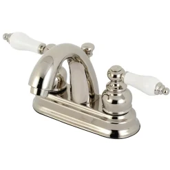 Kingston Brass Restoration Deck Mount 4-Inch Centerset Bathroom Faucet