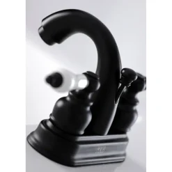 Kingston Brass Restoration Deck Mount 4-Inch Centerset Bathroom Faucet