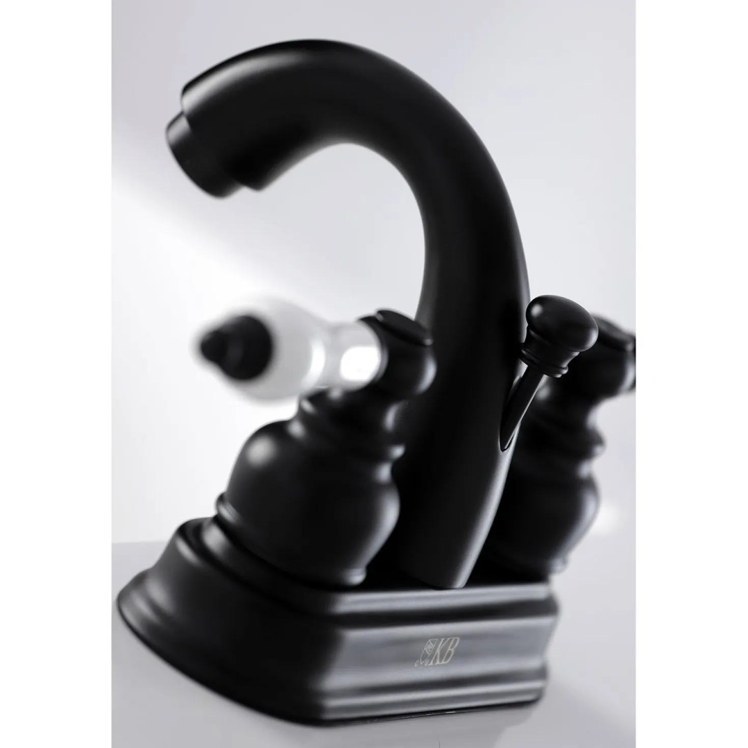 Kingston Brass Restoration Deck Mount 4-Inch Centerset Bathroom Faucet