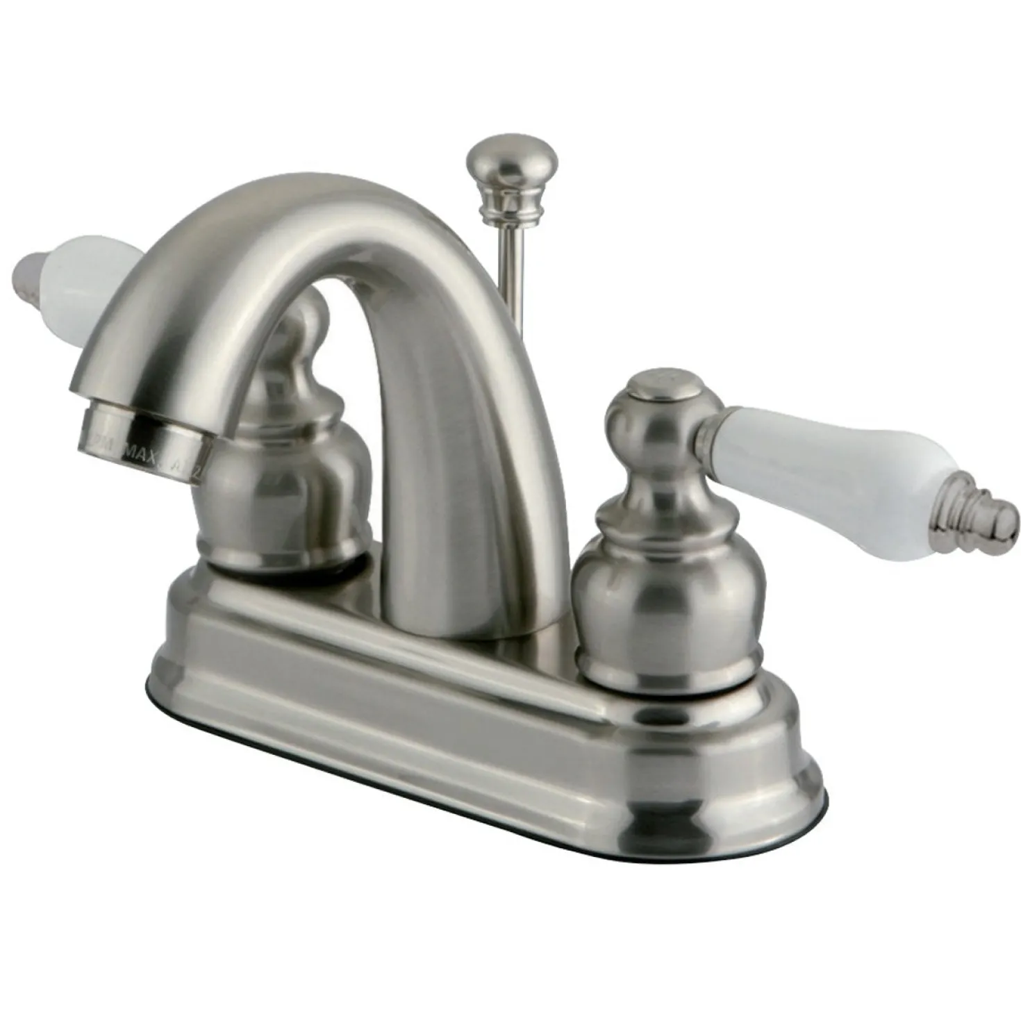 Kingston Brass Restoration Deck Mount 4-Inch Centerset Bathroom Faucet