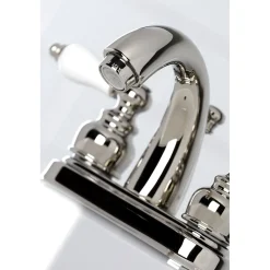 Kingston Brass Restoration Deck Mount 4-Inch Centerset Bathroom Faucet