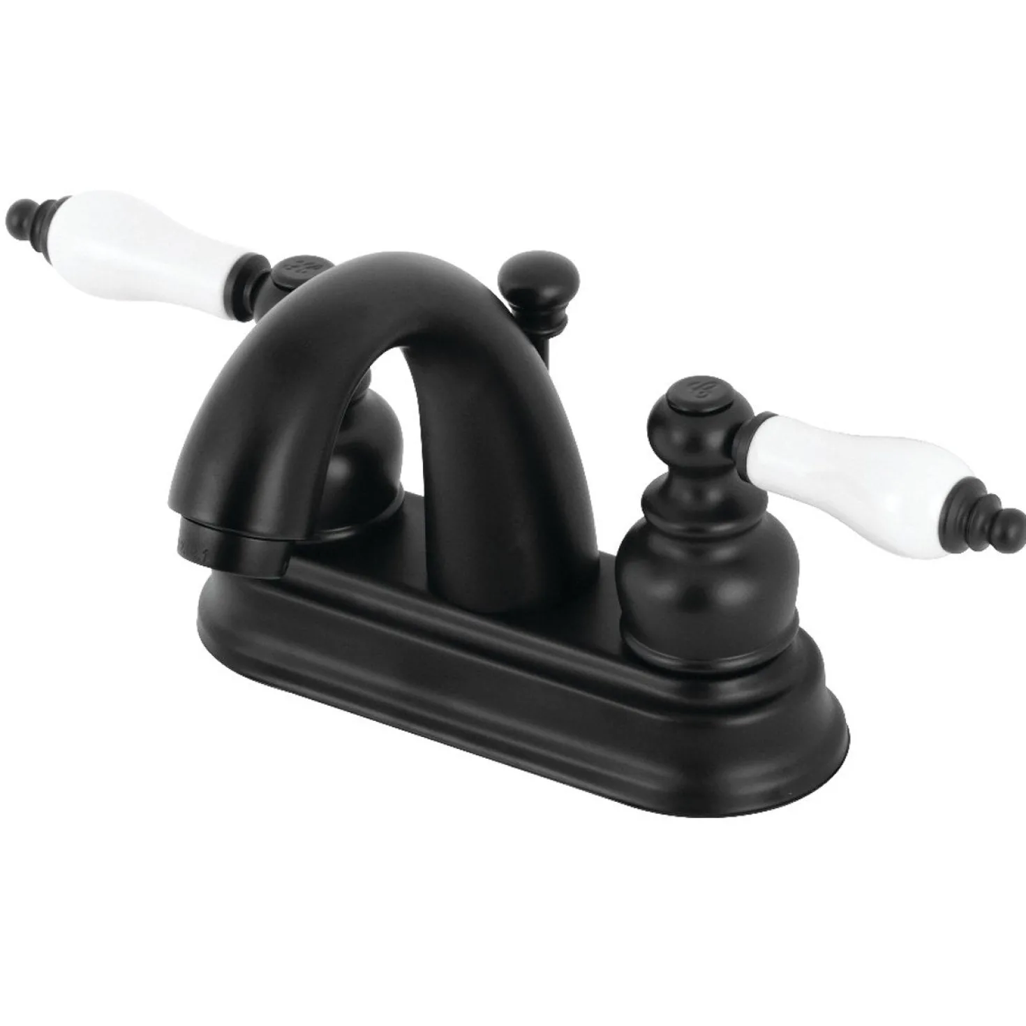 Kingston Brass Restoration Deck Mount 4-Inch Centerset Bathroom Faucet