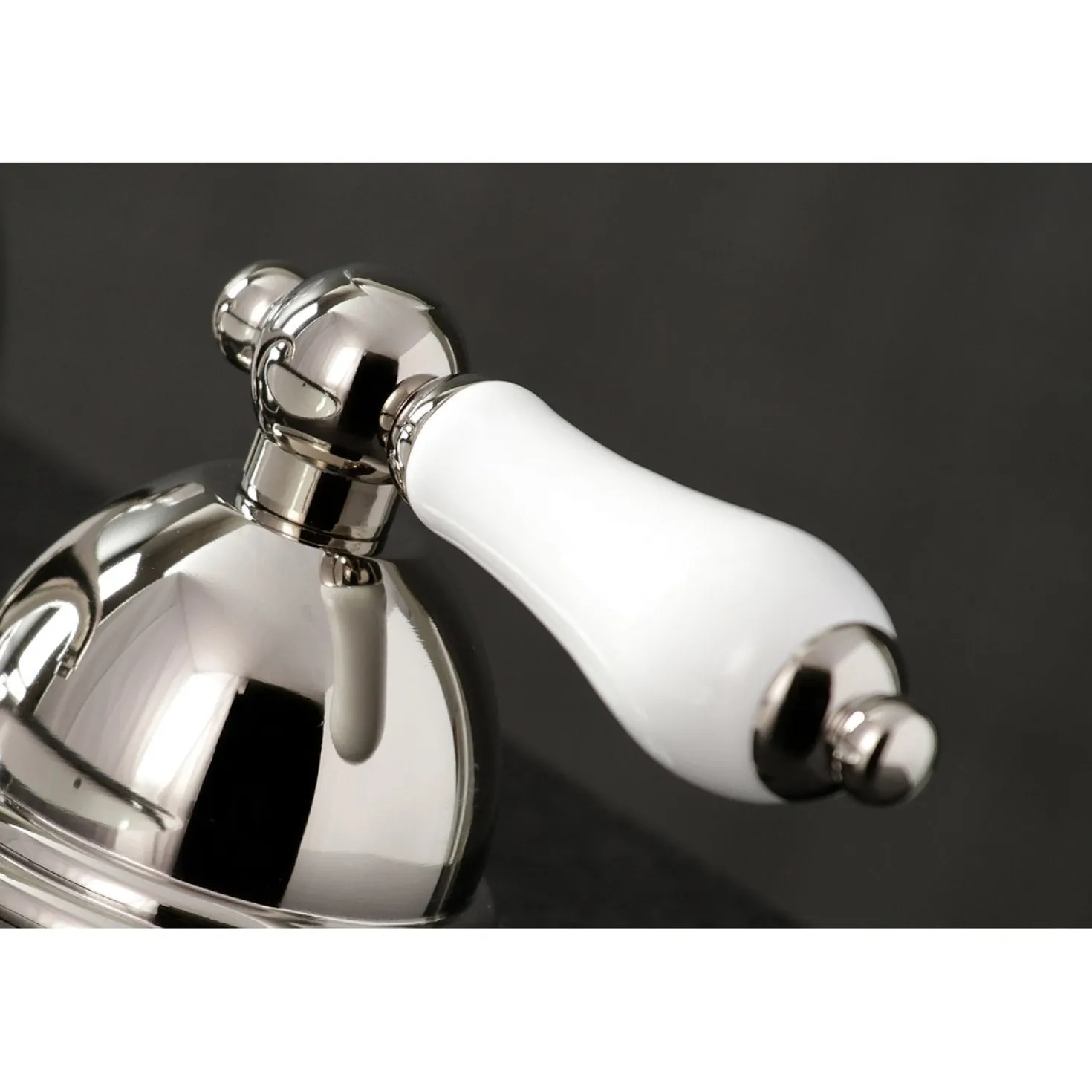 Kingston Brass Restoration Deck Mount 8-Inch Widespread Bathroom Faucet