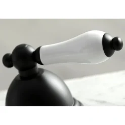 Kingston Brass Restoration Deck Mount 8-Inch Widespread Bathroom Faucet