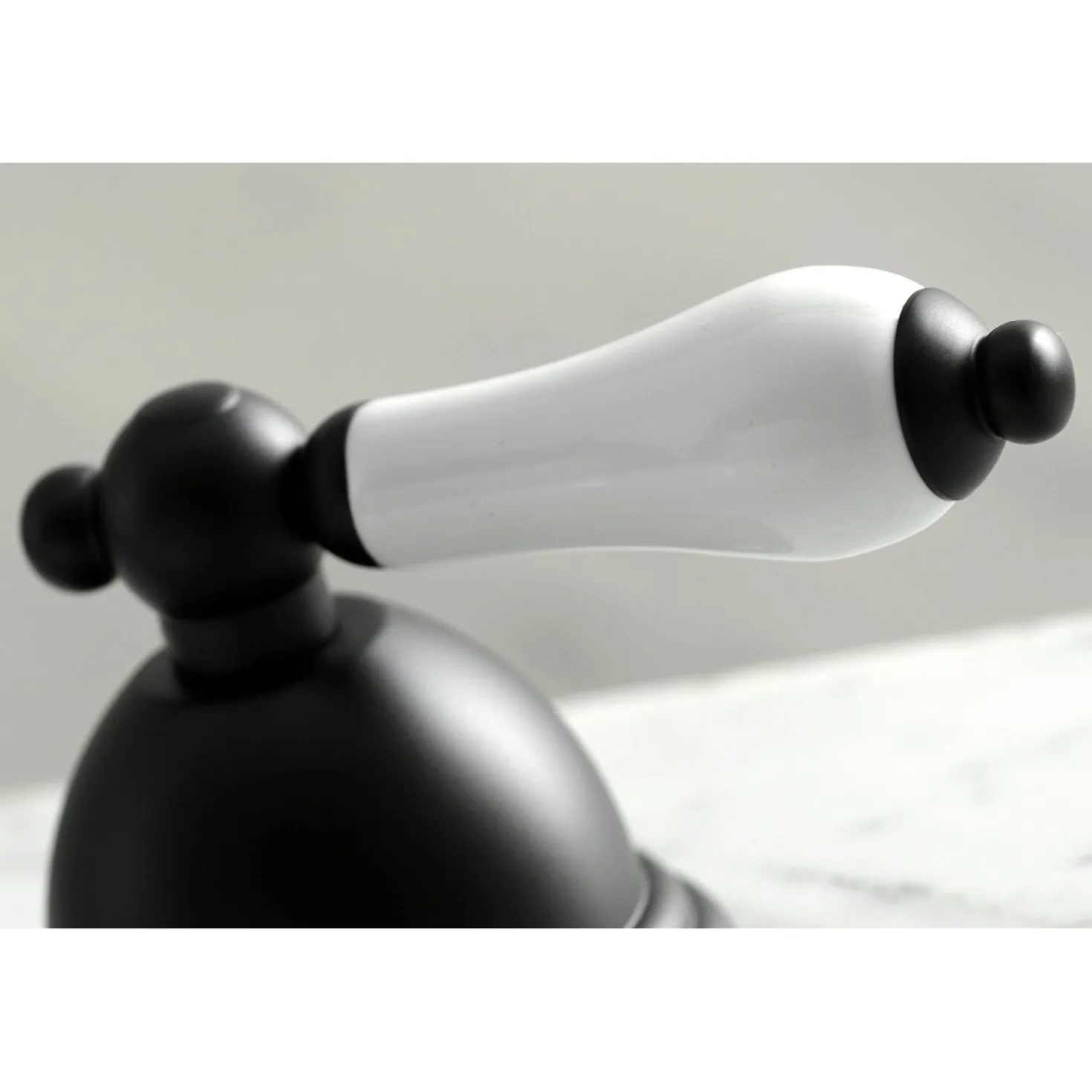 Kingston Brass Restoration Deck Mount 8-Inch Widespread Bathroom Faucet