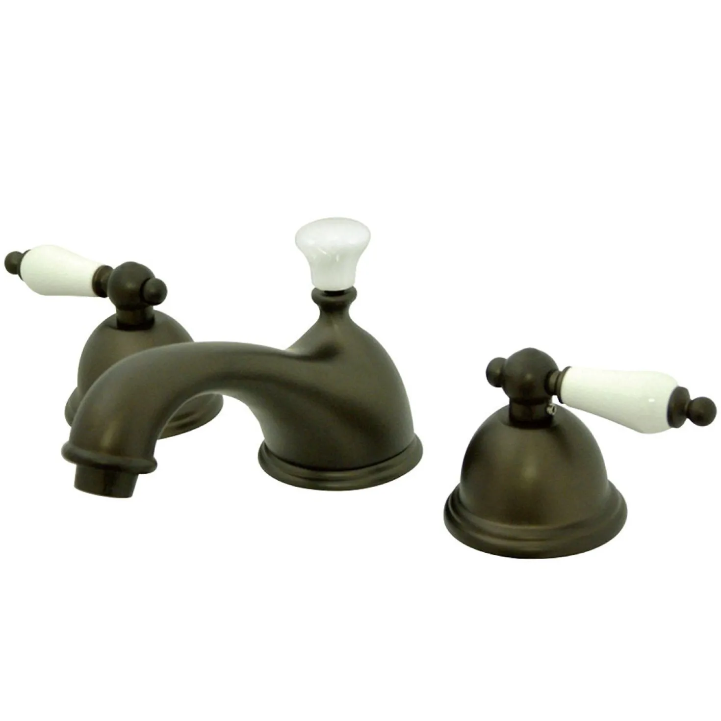 Kingston Brass Restoration Deck Mount 8-Inch Widespread Bathroom Faucet