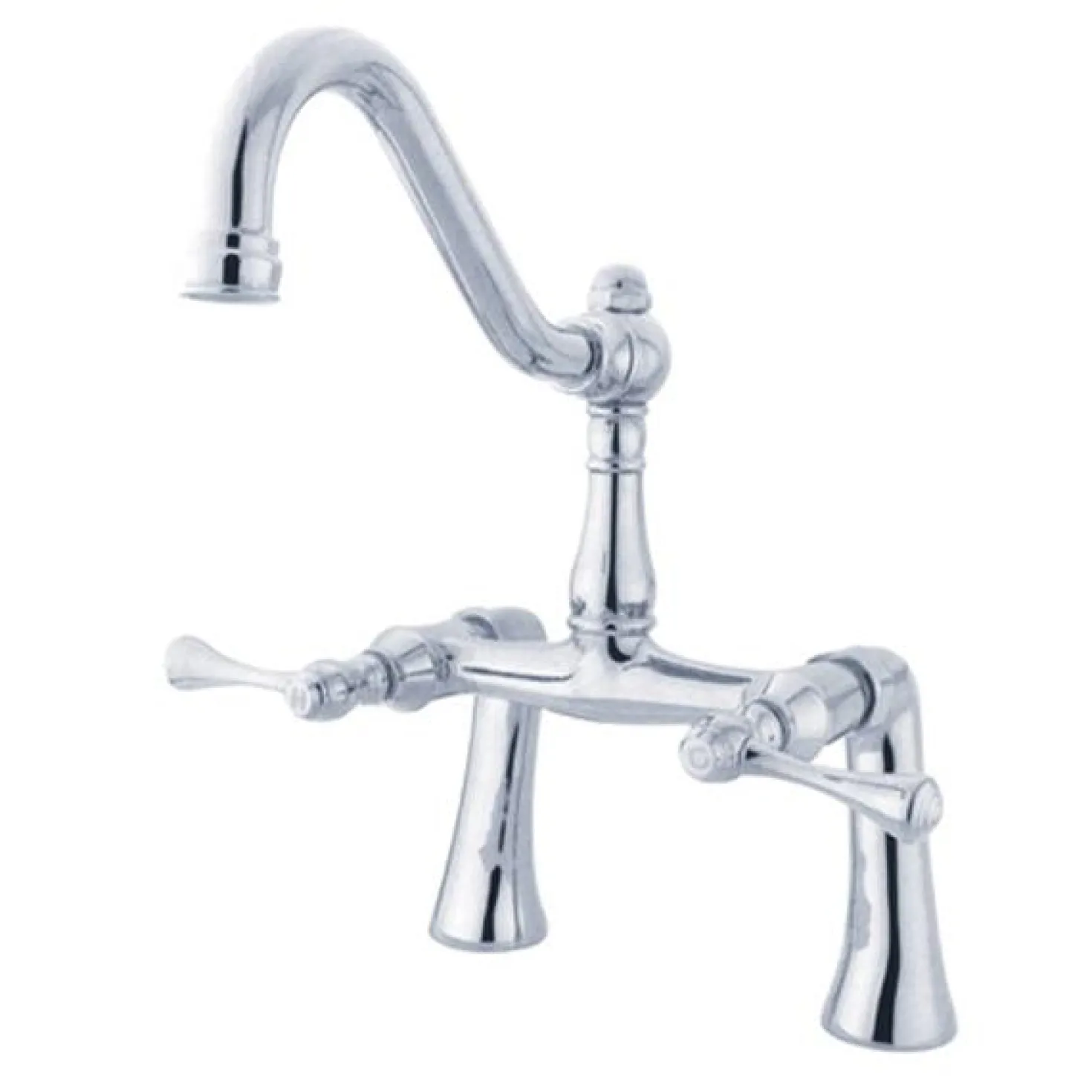 Kingston Brass Restoration Deck Mount Clawfoot Tub Filler