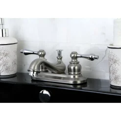 Kingston Brass Restoration 2-Handle 4-Inch Centerset Bathroom Faucet