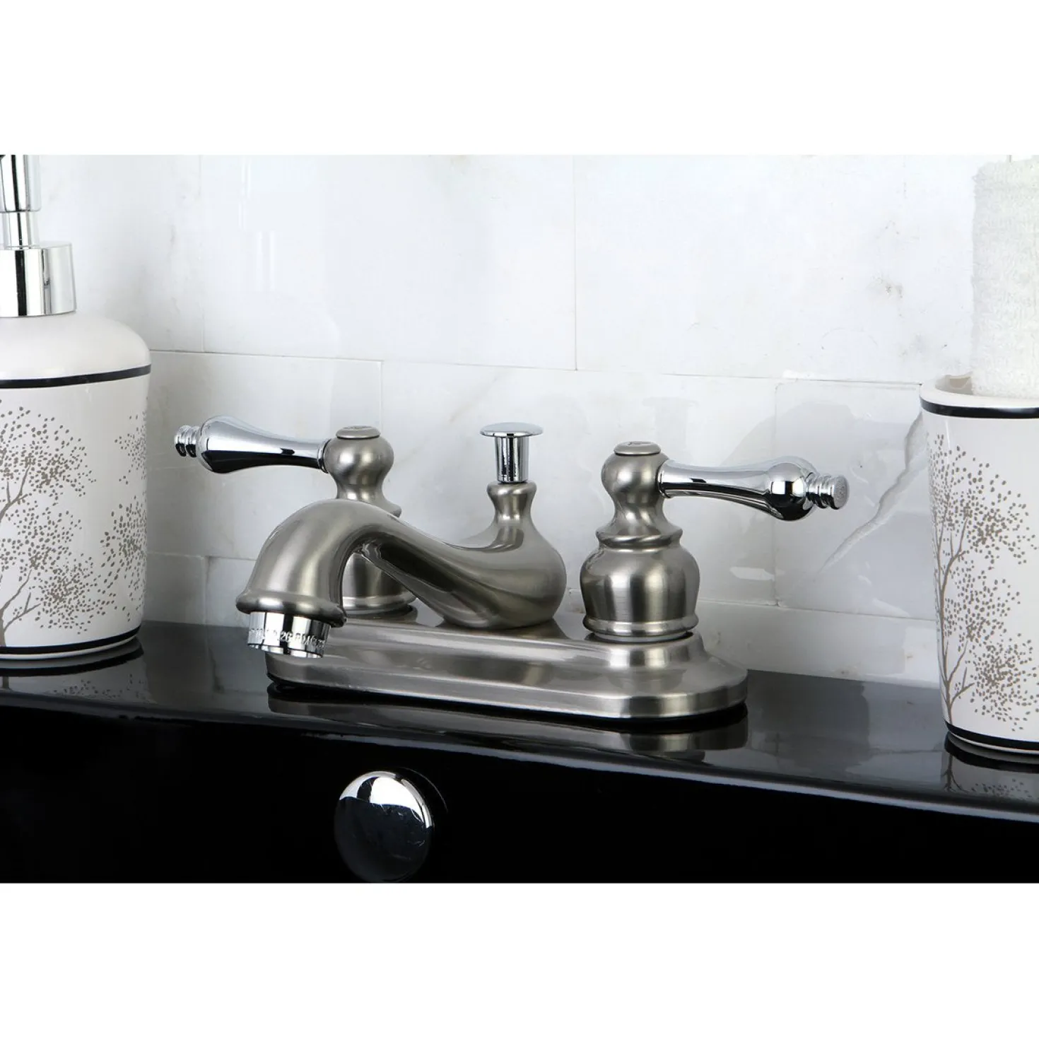 Kingston Brass Restoration 2-Handle 4-Inch Centerset Bathroom Faucet