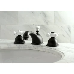 Kingston Brass Restoration 3-Hole 8-Inch Widespread Bathroom Faucet