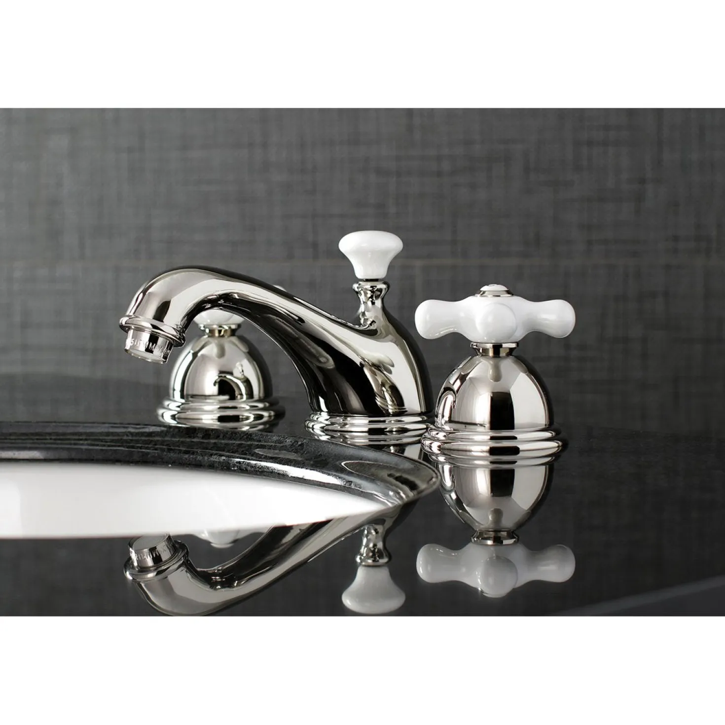 Kingston Brass Restoration 3-Hole 8-Inch Widespread Bathroom Faucet