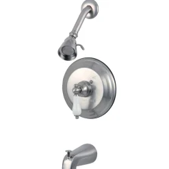 Kingston Brass Restoration 3-Hole Tub and Shower Faucet