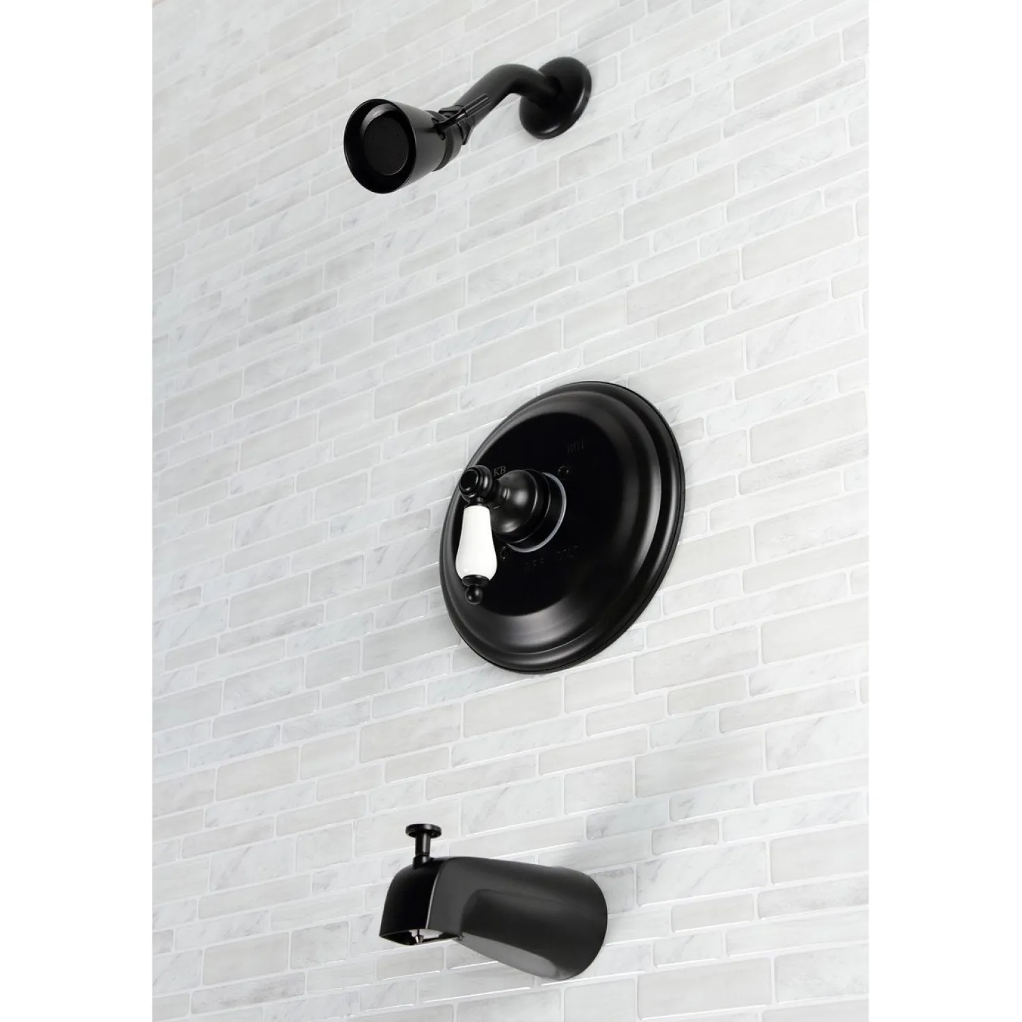 Kingston Brass Restoration 3-Hole Tub and Shower Faucet