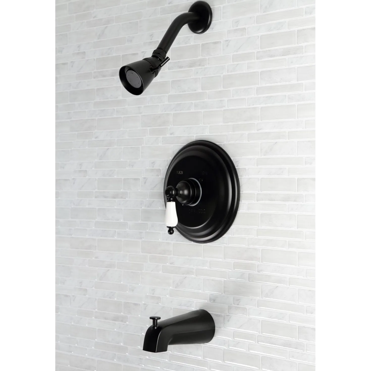 Kingston Brass Restoration 3-Hole Tub and Shower Faucet